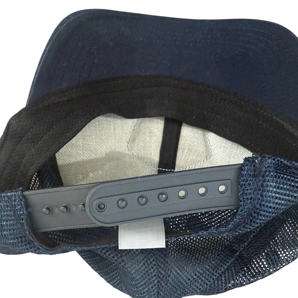 Carhartt Mens Navy Blue Hard at Work Trucker Hat Mesh Snapback Cap